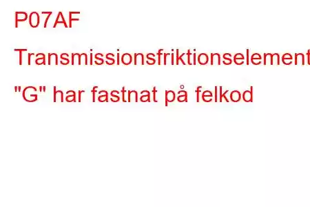 P07AF Transmissionsfriktionselement 