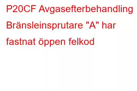 P20CF Avgasefterbehandling Bränsleinsprutare 