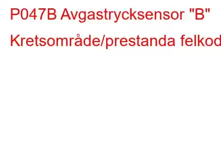 P047B Avgastrycksensor 