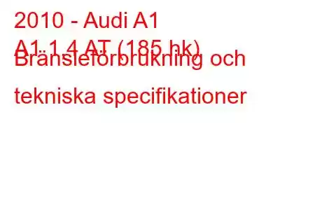 2010 - Audi A1
A1 1,4 AT (185 hk) Bränsleförbrukning och tekniska specifikationer