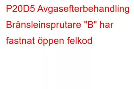 P20D5 Avgasefterbehandling Bränsleinsprutare 