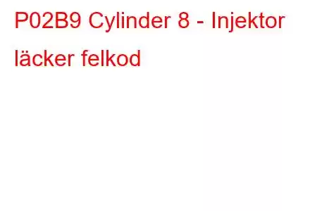 P02B9 Cylinder 8 - Injektor läcker felkod