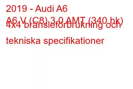 2019 - Audi A6
A6 V (C8) 3,0 AMT (340 hk) 4x4 bränsleförbrukning och tekniska specifikationer