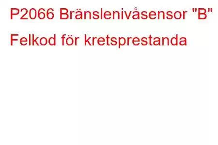 P2066 Bränslenivåsensor 