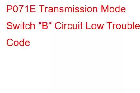 P071E Transmission Mode Switch 