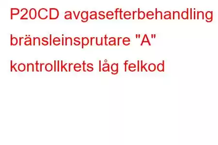 P20CD avgasefterbehandling bränsleinsprutare 