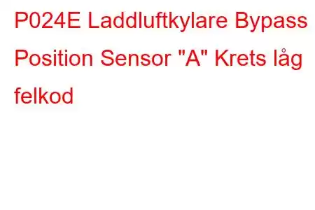 P024E Laddluftkylare Bypass Position Sensor 