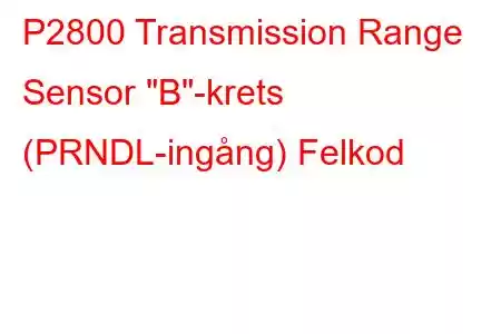 P2800 Transmission Range Sensor 