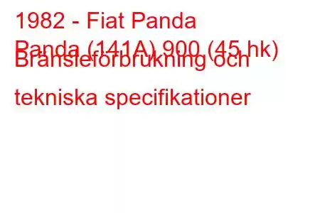 1982 - Fiat Panda
Panda (141A) 900 (45 hk) Bränsleförbrukning och tekniska specifikationer