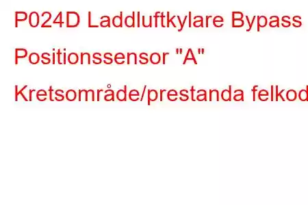 P024D Laddluftkylare Bypass Positionssensor 