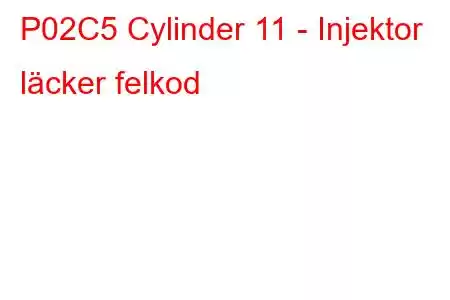 P02C5 Cylinder 11 - Injektor läcker felkod