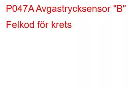 P047A Avgastrycksensor 