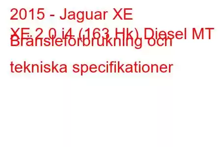 2015 - Jaguar XE
XE 2.0 i4 (163 Hk) Diesel MT Bränsleförbrukning och tekniska specifikationer