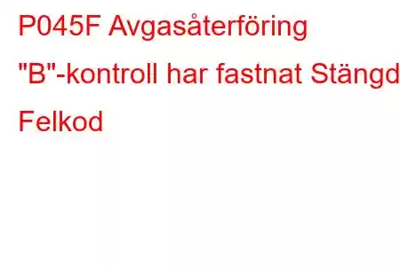 P045F Avgasåterföring 