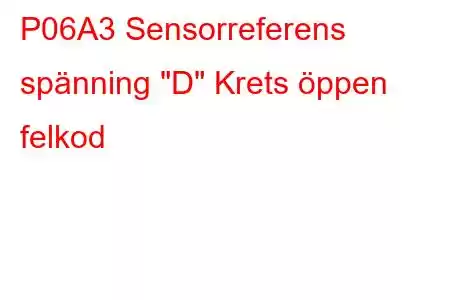 P06A3 Sensorreferens spänning 