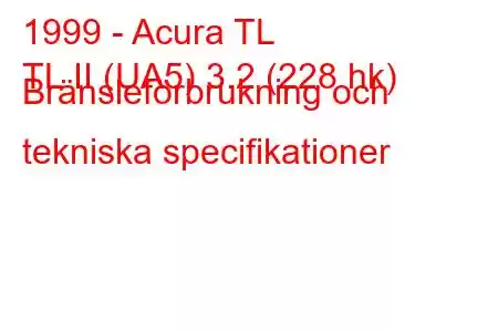 1999 - Acura TL
TL II (UA5) 3.2 (228 hk) Bränsleförbrukning och tekniska specifikationer