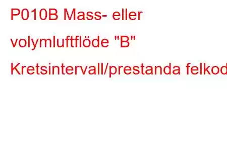 P010B Mass- eller volymluftflöde 