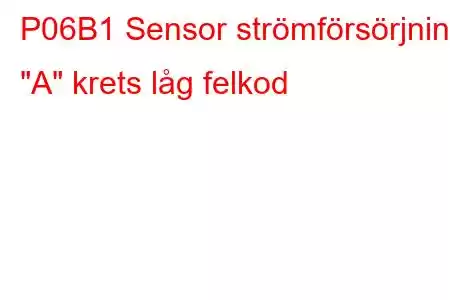 P06B1 Sensor strömförsörjning 