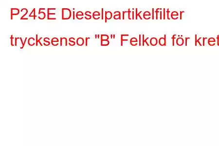 P245E Dieselpartikelfilter trycksensor 