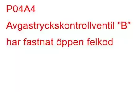 P04A4 Avgastryckskontrollventil 