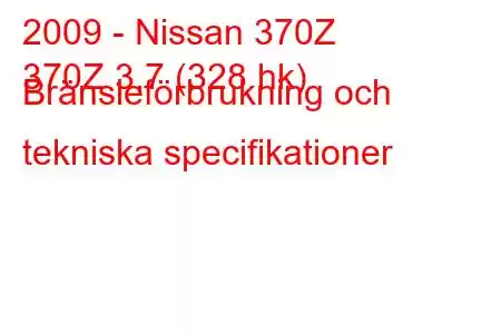 2009 - Nissan 370Z
370Z 3,7 (328 hk) Bränsleförbrukning och tekniska specifikationer